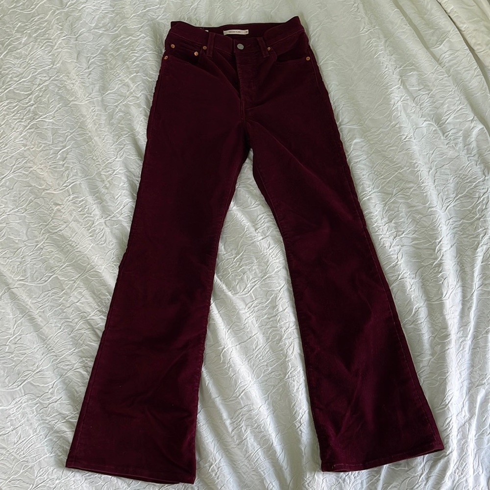 Levi’s x Free People high rise Ribcage Flare Corduroys